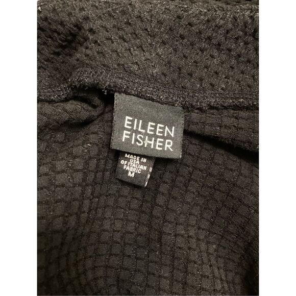 Eileen Fisher Black Textured Button Front Jacket Women’s cardigan blazer Minimal - Picture 12 of 13